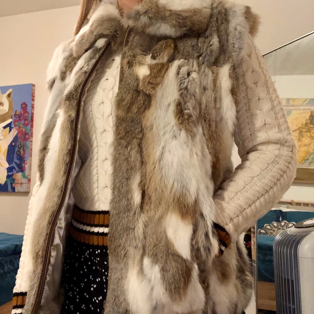 Rabbit Fur Vest Small